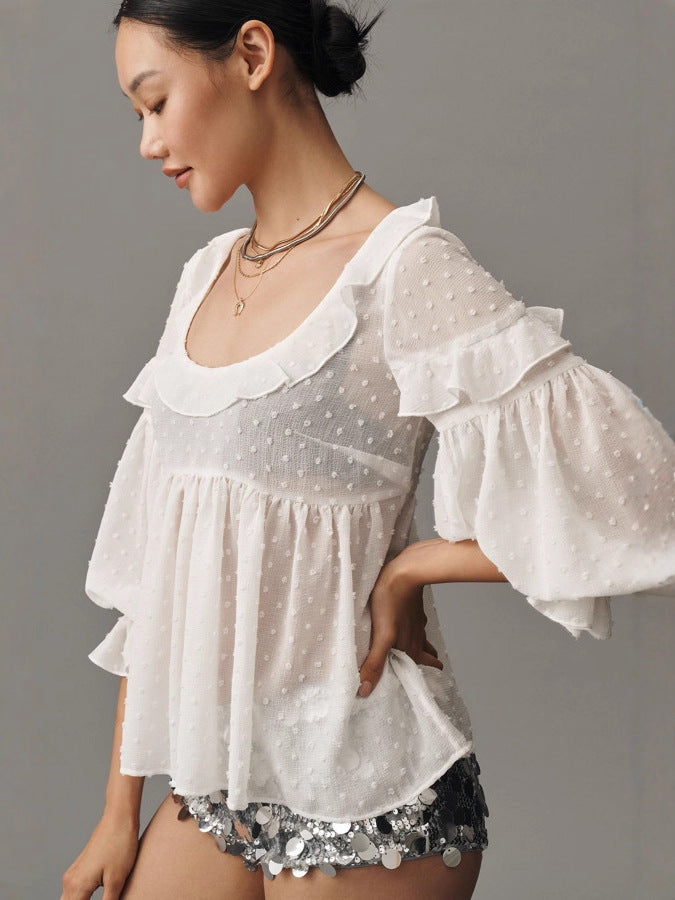 Cut-Out Print Shirt
