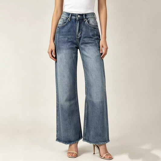 Noir High Waist Washed Jeans