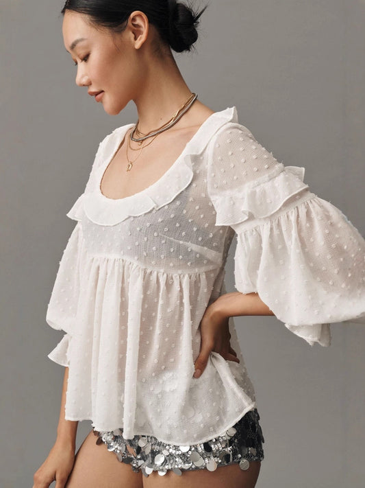 Cut-Out Print Shirt